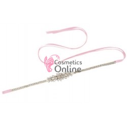 Brau din satin Hand Made Luxury BLT043DD cu Crystale aplicate pentru rochie de mireasa